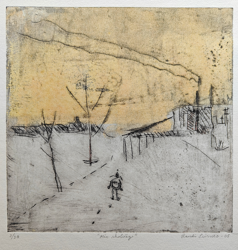 3. Min skolväg, grafik, Randi Leirnes