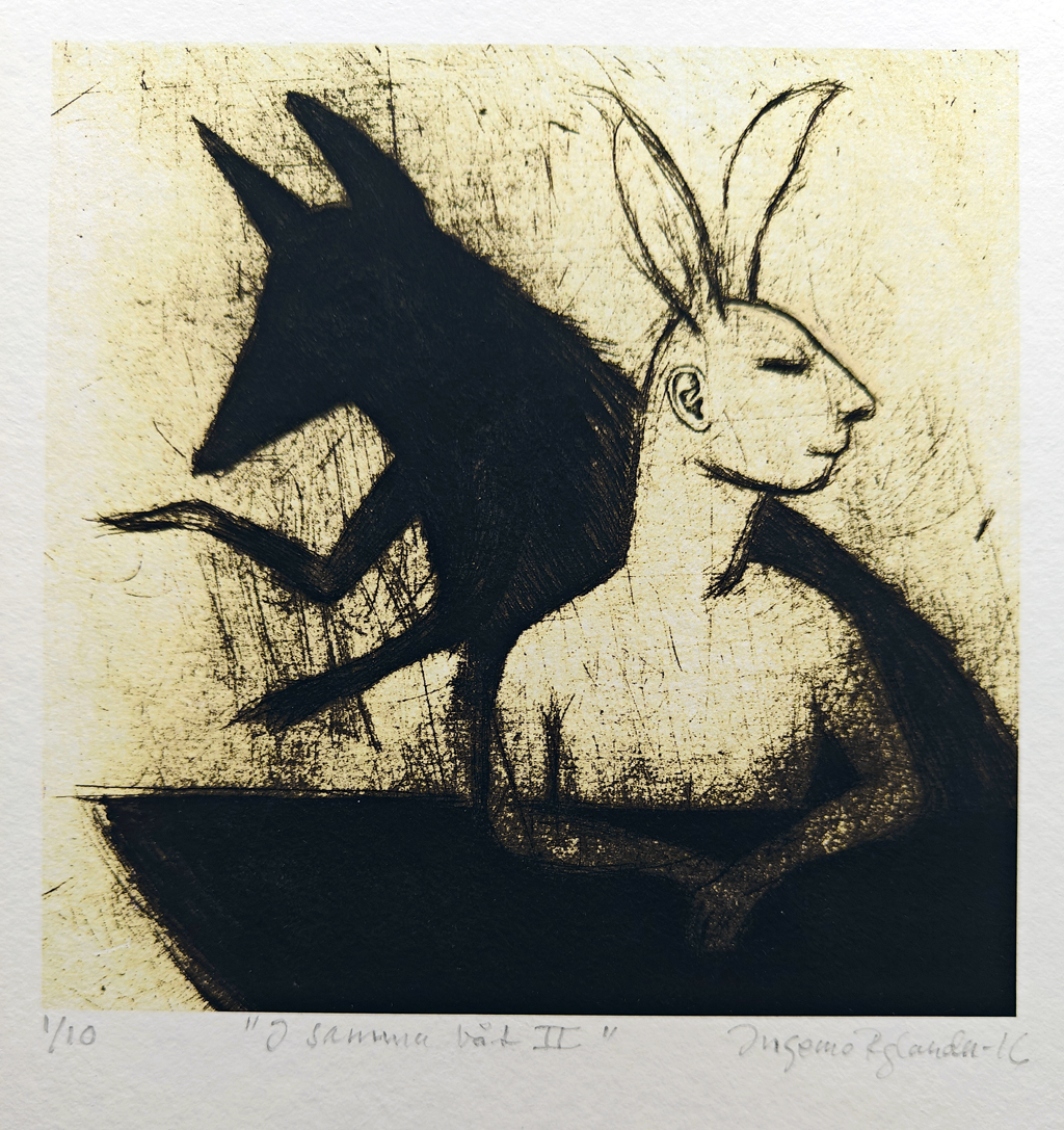 4. I samma båt, grafik, Ingemo Rylander