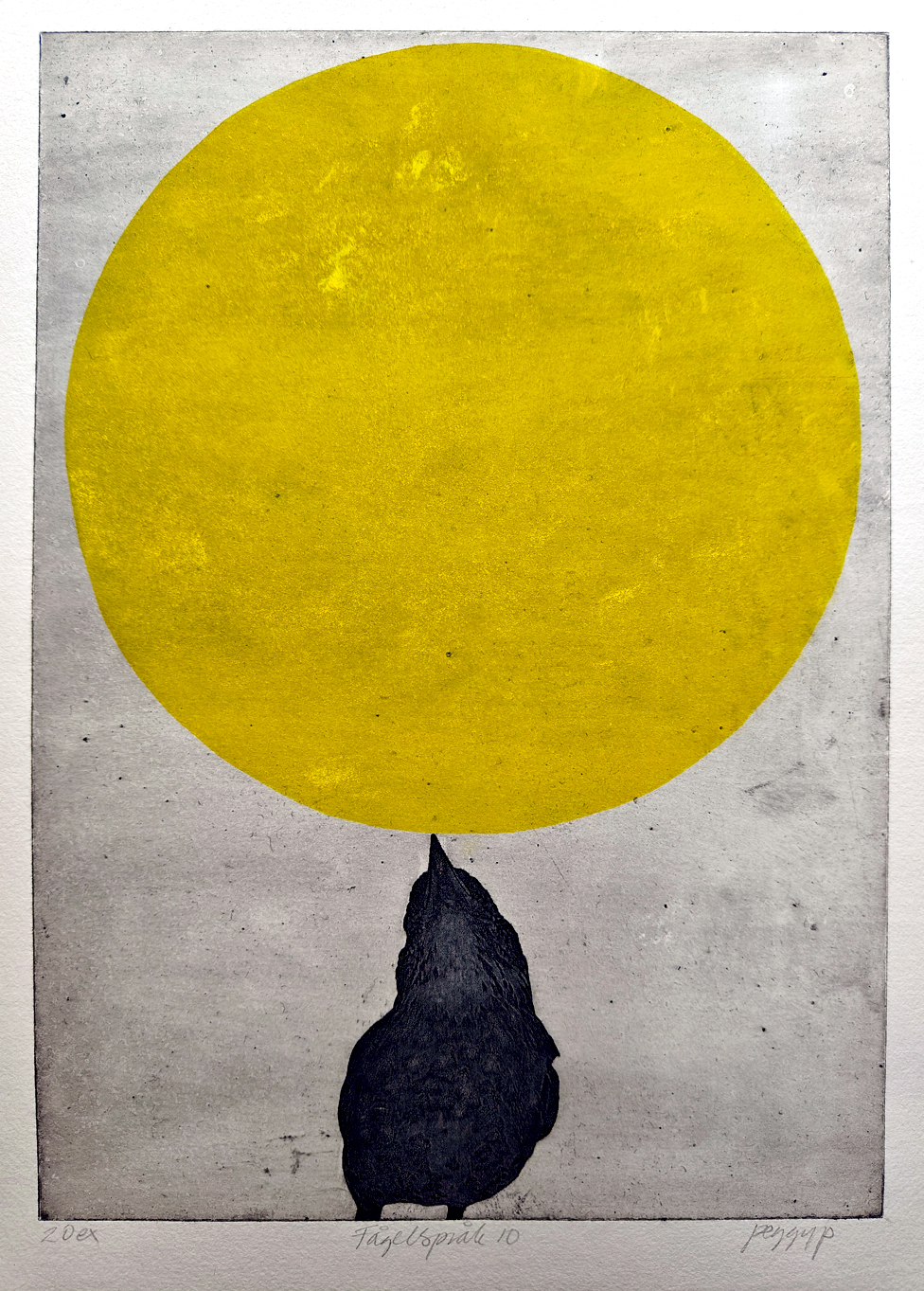 8. Fågelspråk 10, grafik, Peggy Palmstedt