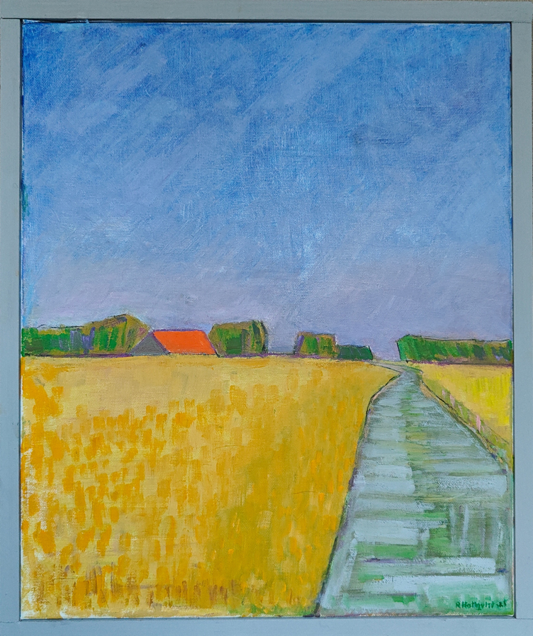 9. Vy, oljemålning, Rolf Hallqvist