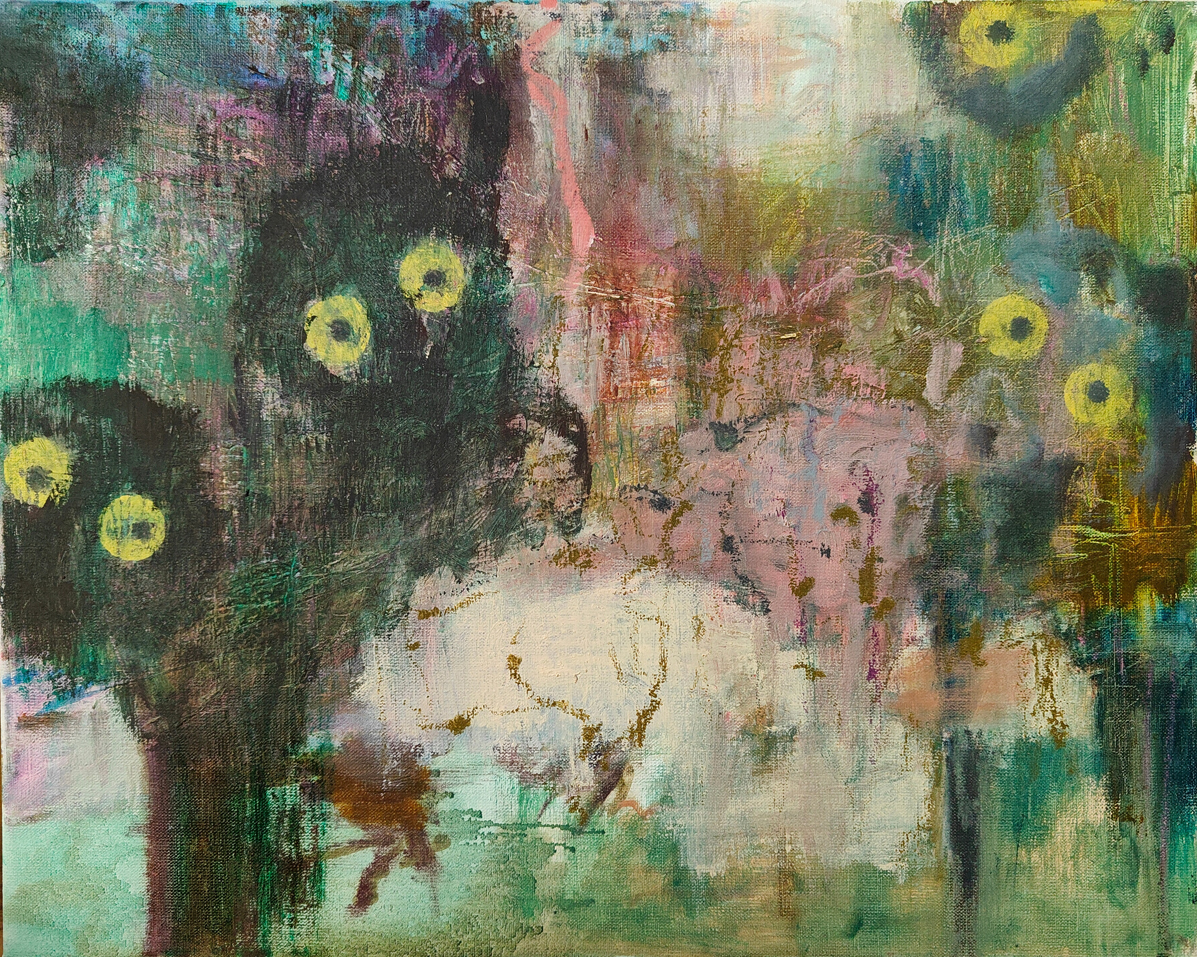 17. Nattvakt, oljemålning, Christina Ruthger