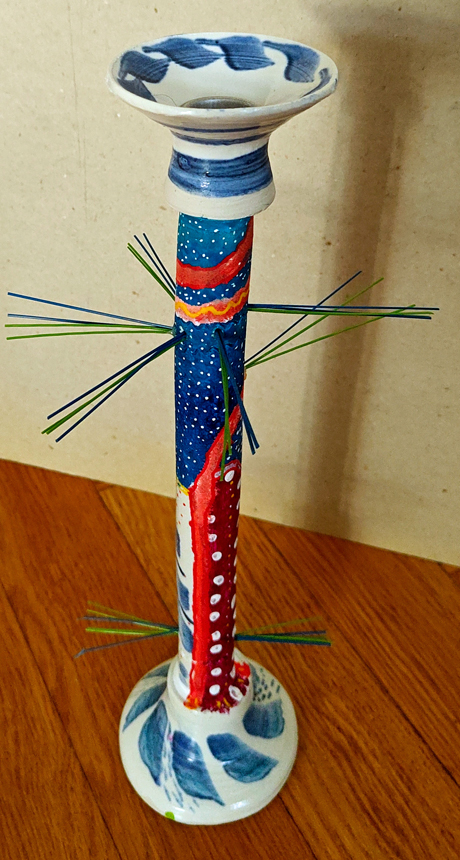 25. Ljusstake, keramik, Lasse Frisk